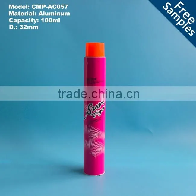 Labeling Silk Printing Hot Stamp 100ml Aluminum Collapsible Tubes