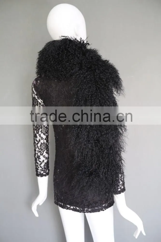 Big fur tibet lamb scarf colorful scarf warm winter scarf long fur scarf for 2016 winter fashion