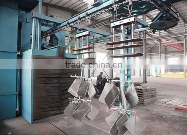 Hanger type shot blasting machines