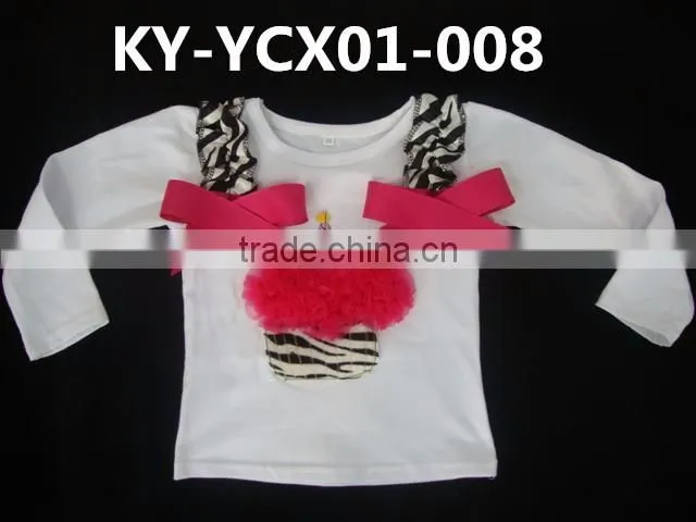 new winter basic design printed cotton tops apparel for kids