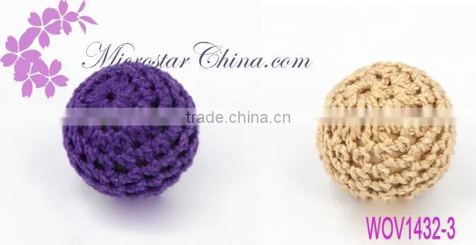 WOV1433 Handmade 14mm IN Stock DIY Ball Woven Beads Crochet Knitting For Sales