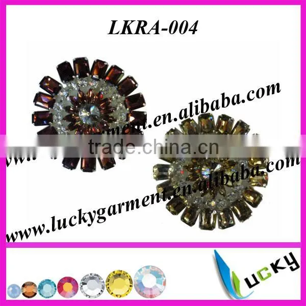 Hot Selling New Design Rhinestone applique for wedding dress brooch