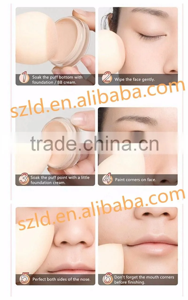 Certified skin-friendly custom size & color private label makeup sponge with fresh stock