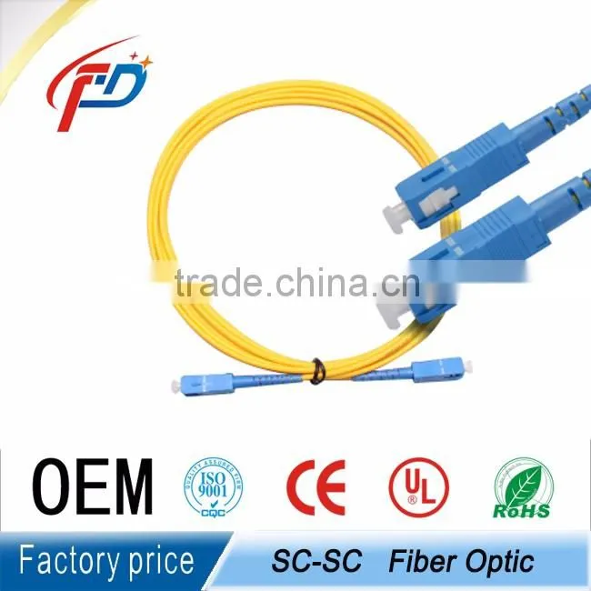 3m single mode simplex sc-sc fiber optic cable connector
