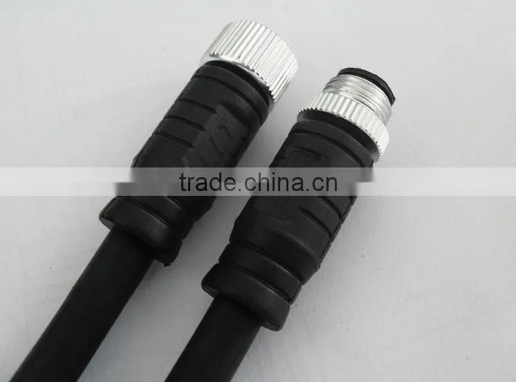 water-repellent metallic nut threaded coupling 4 pin cable connector