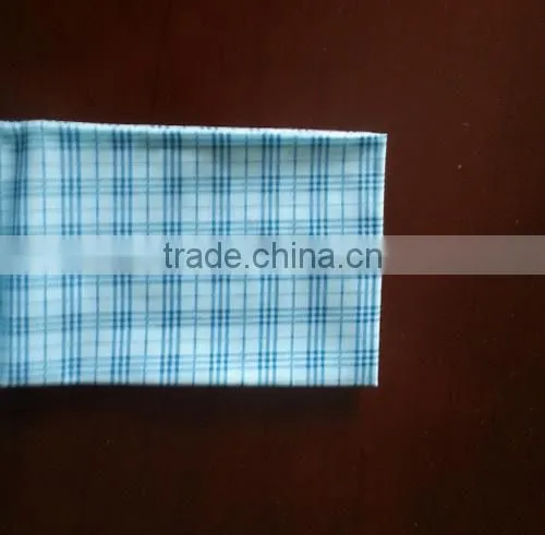 100% polyester grid dyed poplin fabric