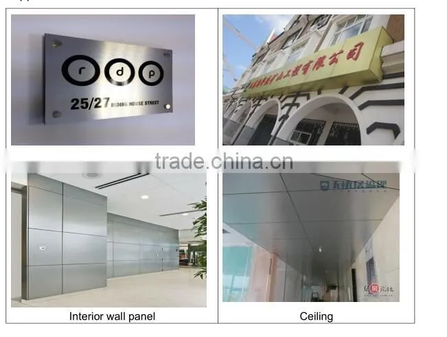 stylish Brushed Silver Aluminum composite panel decorative building materials best price list