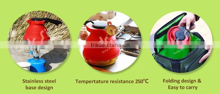 Outdoor Camping Space Saving Foldable Silicone Pot