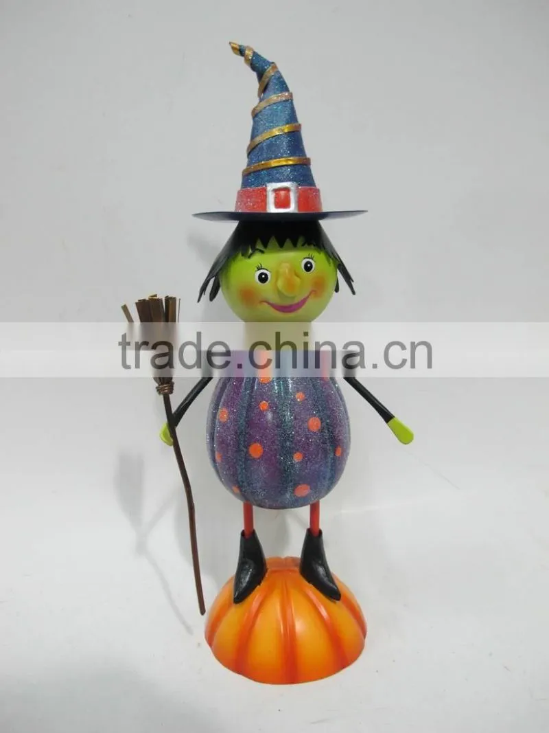 metal halloween glitter spider candle holder for halloween decoration