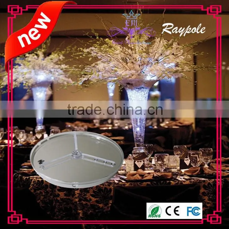 Rechargeable multi-color led centerpiece light base 6 inch led vase lighting base for wedding/ party decoration