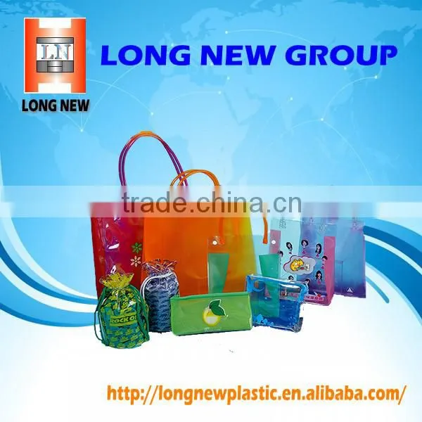 E health food File handbag cometic custom plastic makeup bag