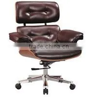 HY2008 Wholesale Leather Upholstery Revolving Chair with Wheels