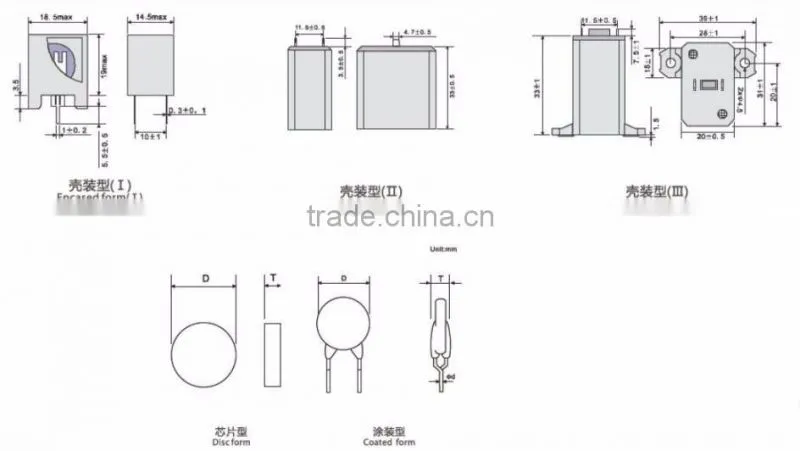 Motor Overload Control PTC Starter Thermistor