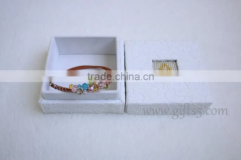 New arrival white jewelry box bracelet box necklace box with beaded name plate of A