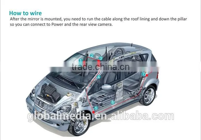 Android Car Rearview Mirror GPS Navigators,bluetooth,dvr recording