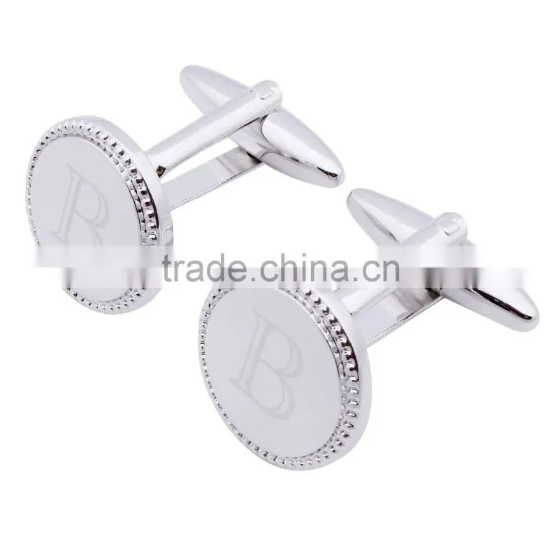 2016 wholesale letter mental cufflinks for men