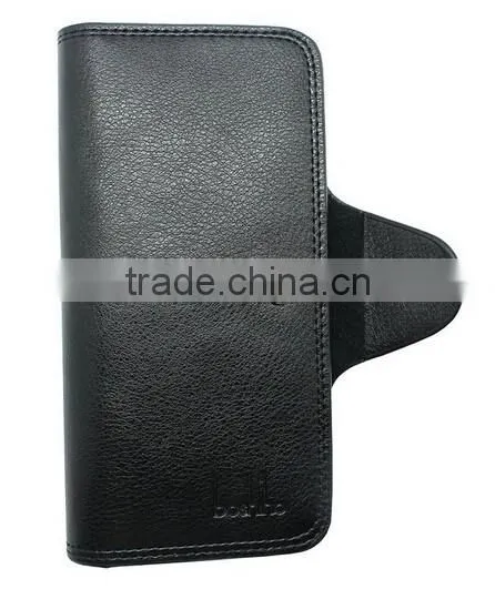Unisex multi card holder long wallet soft leather with clasp button