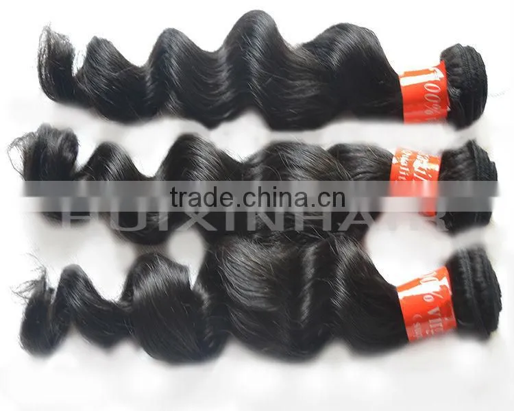 Factory Wholesale! 7A Quality Brizilian Virgin Remy Human Hair Extension 8-34 Inch Loose Wave