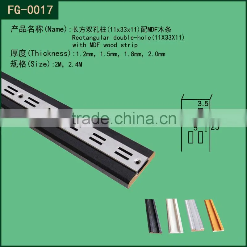 Metal Tube Slotted Strut Channel/ Shelving Channel Uprights(with wood)