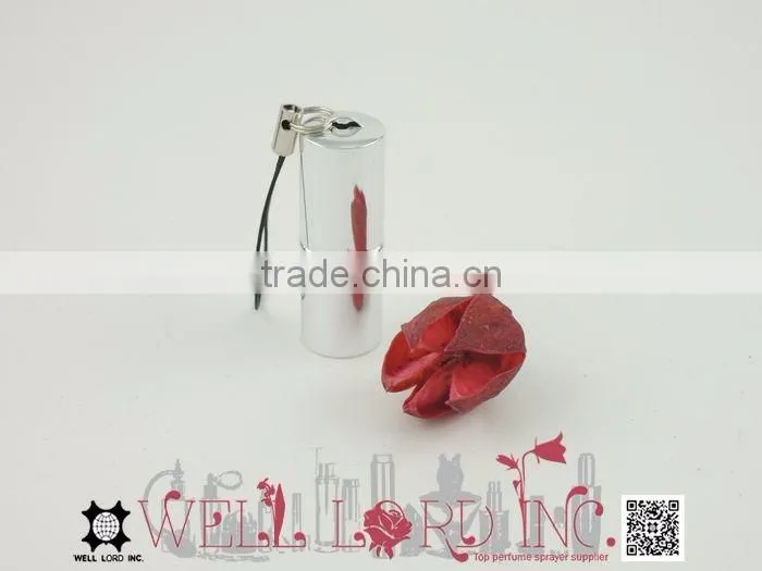 Fashion shining silver empty lipstick container for journey