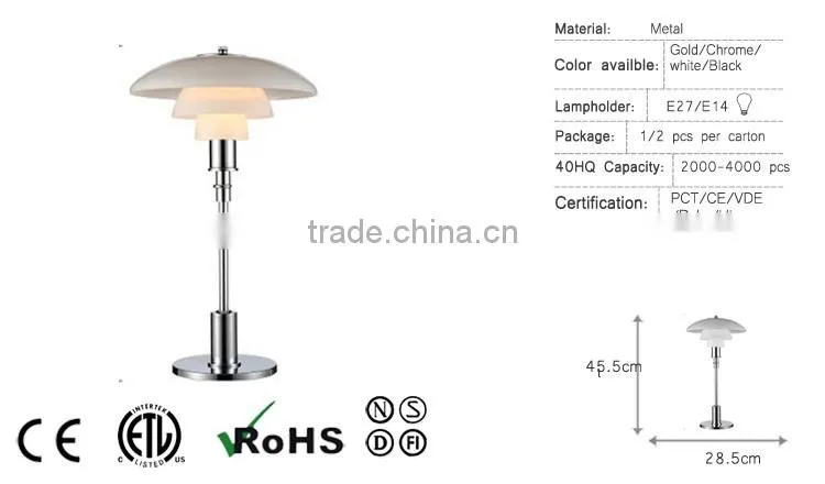 Hot sale dining reading study modern table lamp,E14/E27 desk lamp