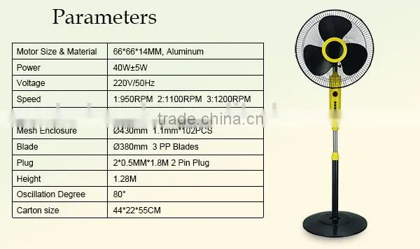 Plastic Blade Portable Stand Fan For House