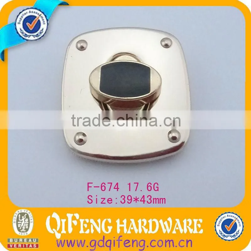 2014 new fashion bag lock box lock for leather handbags lock bag accessories qifeng f-674