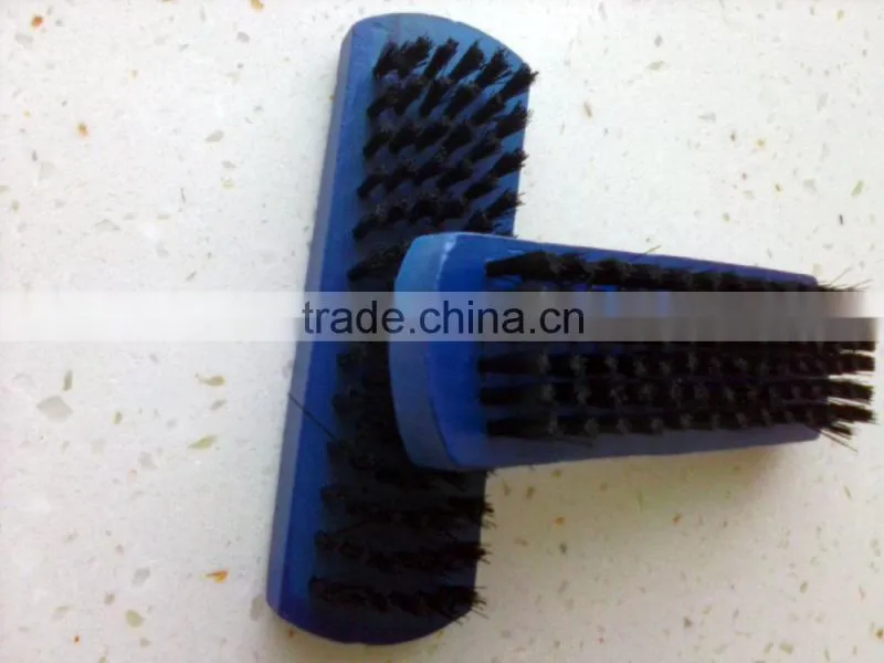 Good quality wholesale blue color Maple wood made shoes brush