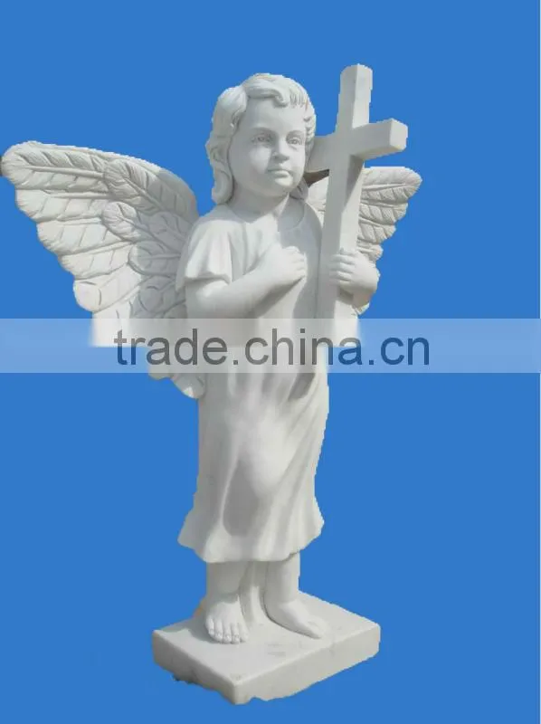 Chinese White Marble Tombstone With Little Angel HT-S-MB113