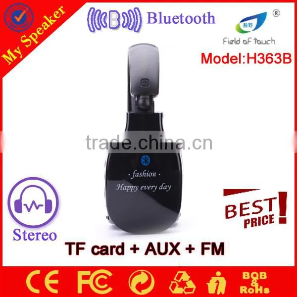 2014 new hot sale bluetooth wireless headphone with tf card
