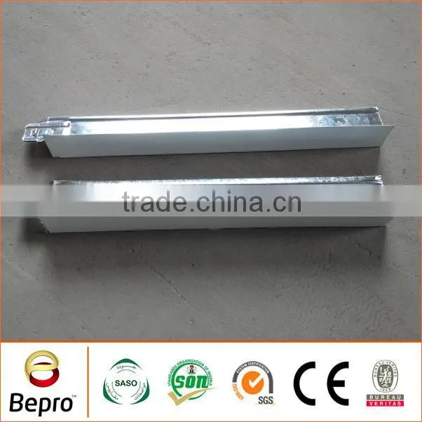 flat grooved ceiling T-bar accessories for PVC gypsum tiles and plastic boards