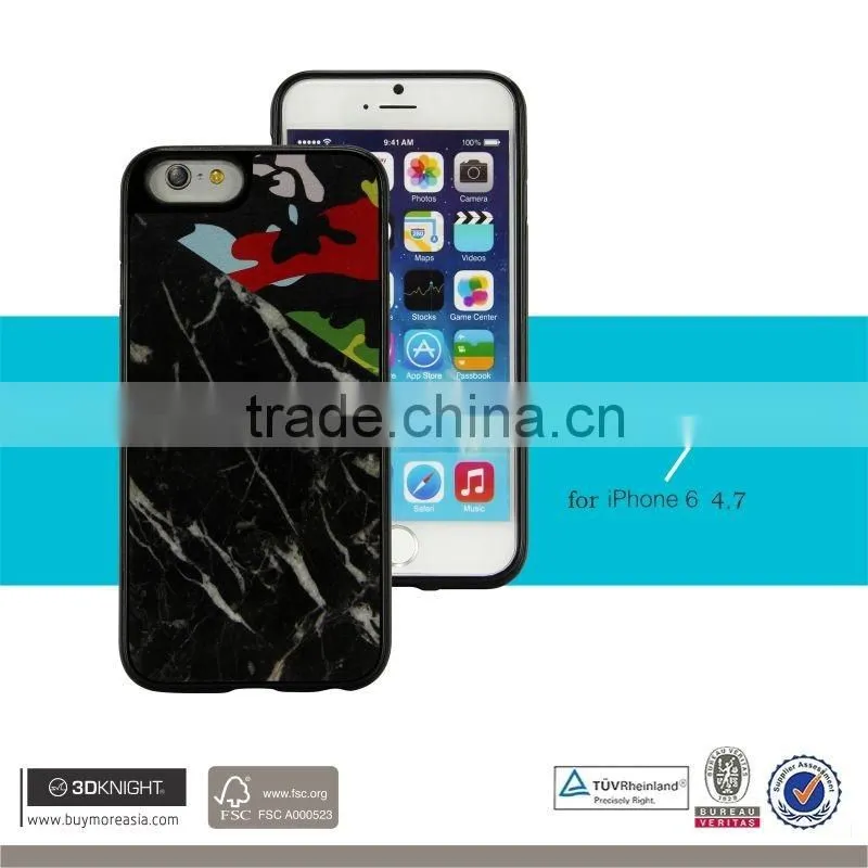 2016 New arrival Latest Design Real marble phone case for iPhone 6 6S OEM case marble back cover