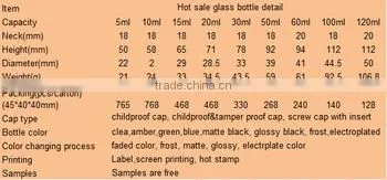 E-liquid Glass Bottle With Dropper 30ml 60ml 120ml