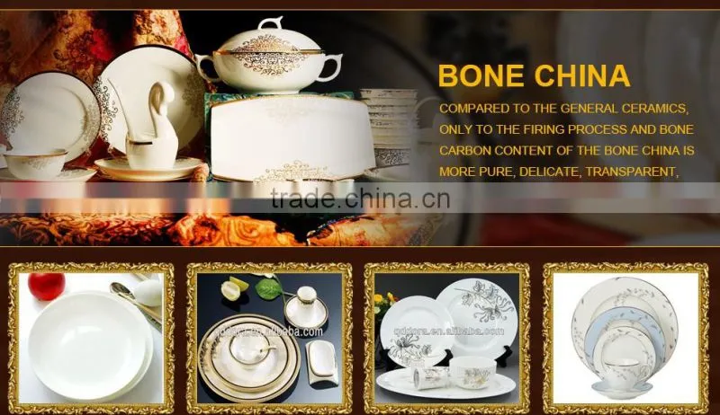 hot sale latest dinner set with popular design chinaware, 52pcs dinner set