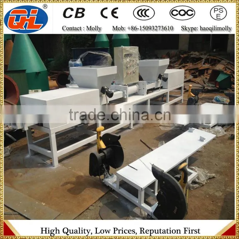 automatic one head double head type wood sawdust block press machine