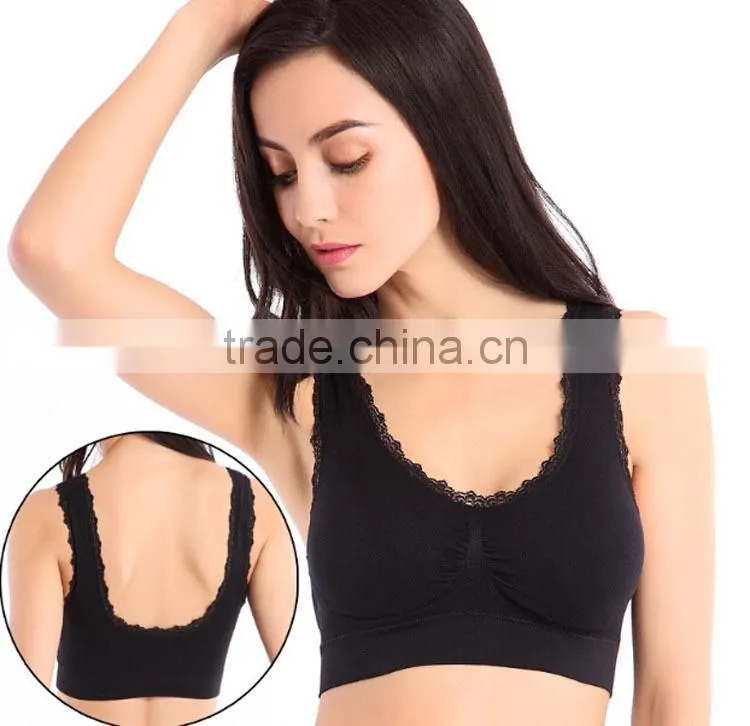 Factory Wholesale Seamless Lace Bra Hot Sexy Women Sports Bra