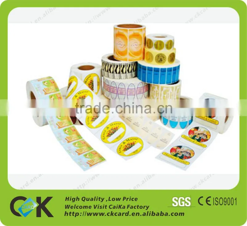 Custom perfect adesive sticker printing label in rolls