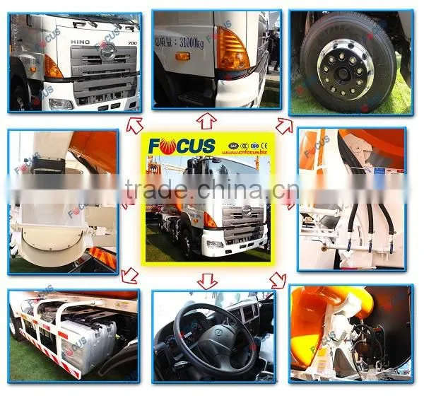 Excellent performance 10m3 HINO brand new cement mixer truck for sale
