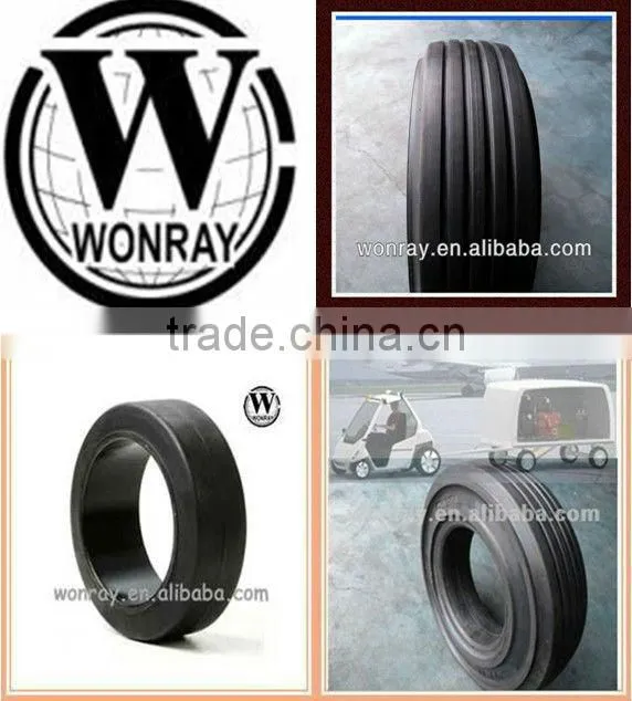 266*160 solid tires for tractor trailers on seaport with high quality