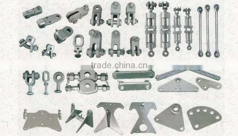 Professional OEM lost wax casting overhead line hardware electric fitting socket clevis with split pin