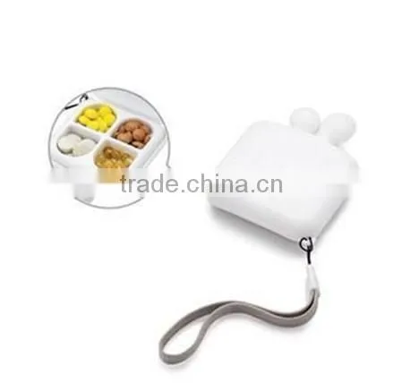 portable 4 cells medicine box case