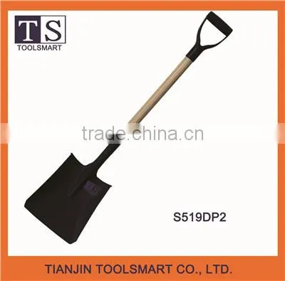 Hot sale steel forged garden spade shovel with wooden handle