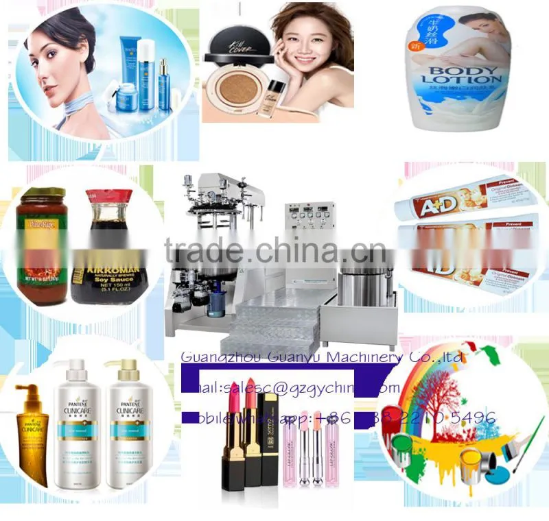 Top GMP machine supplier for stainless steel vacuum steam heating emulsifying homogenization mixer