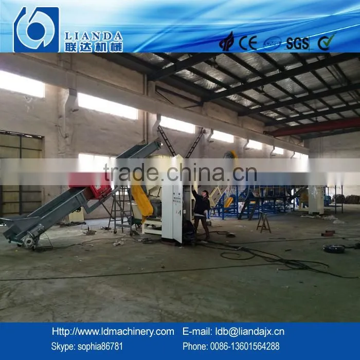 Landfill films recycling line