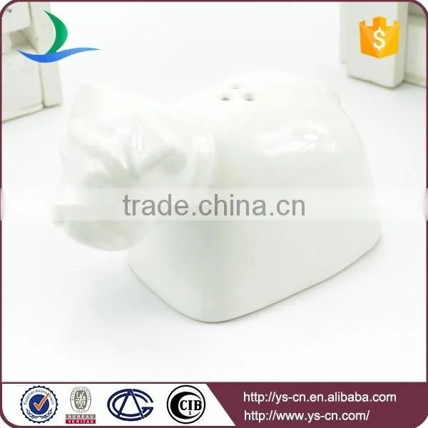 YSpp0010 Lovely dog white ceramic salt and pepper shaker for gifts
