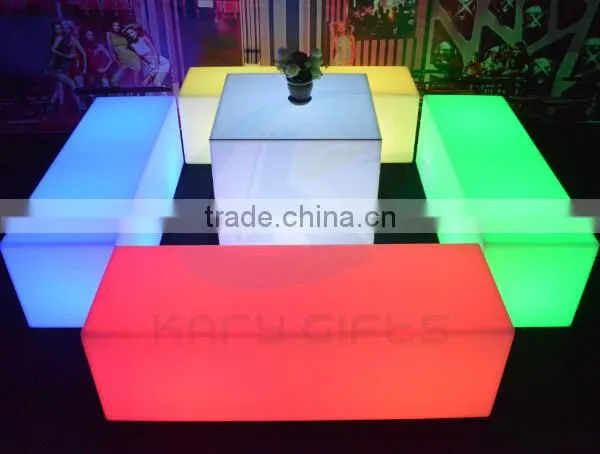 led illuminating table and chairs luxury outdoor furniture