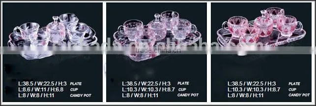 Glass tableware lead free crystal glassware set