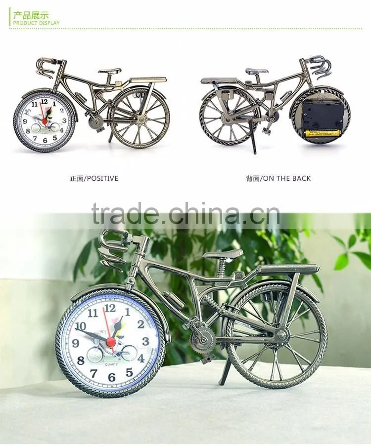 Classic European Style Creative Bicycle Shape Clock, Hot-sale Home Desk Decorative Bicycle Design Clock