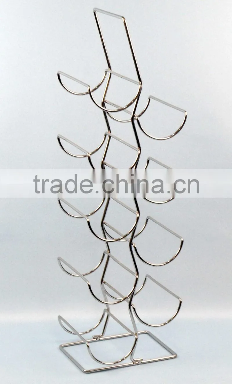Wine Bottle Free Standing Wine Rack, Chrome