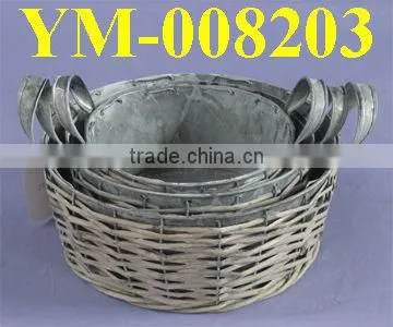 Round Willow Flower Pot